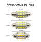 2.5 Watts - 10-30 Volts - C5W - Festoon Led Bulb - SV8.5 - white - D15*42mm - C10W-24L-W - AZLED